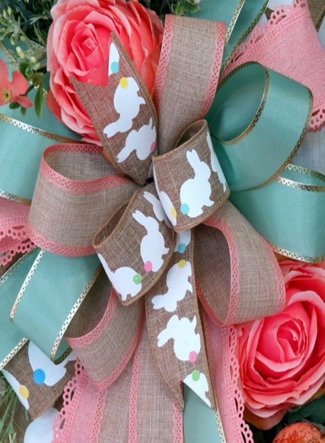 Adonisaon Easter Wreath for Front Door Decoration Easter Egg Bunny Flower Garland for Front Door Art Decor Spring Door Wall Window Decoration Supplies - Image 3