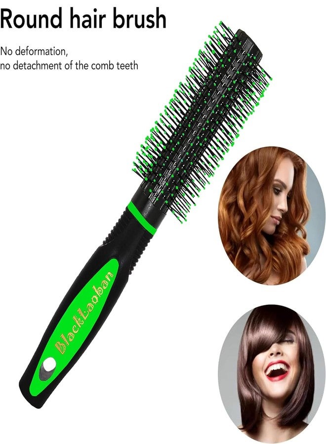 BlackLaoban Round Hair Brush With Brush Cleaner Tool for Blow Drying, Styling, Curling, Straighten with Soft Nylon Bristles for Short or Medium Curly Hairs for Women & Men (Green) - Image 5