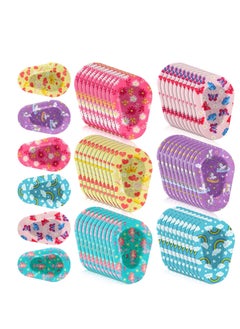 Y&D Adhesive Eye Patches, 60 Pcs Kids Girls Patches Toddler, Bulk, Patch Fabric Breathable, Fun Cute Designs Cotton Bandages, for Light Blocking 6 Styles  - Image 1