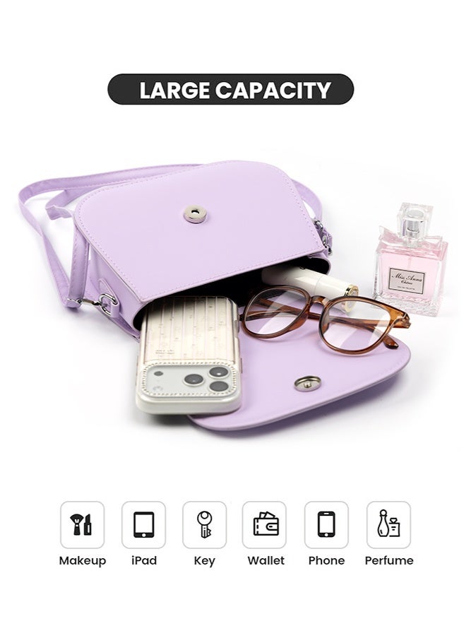 Women's Simple and Fashionable Shoulder Bag, Ladies PU Leather Crossbody Bag Sling Bag Side Bag Carry Bag, Portable Mobile Phone Bag Small Bag Satchel Bag Coin Purse for Girls/College Students - Image 3