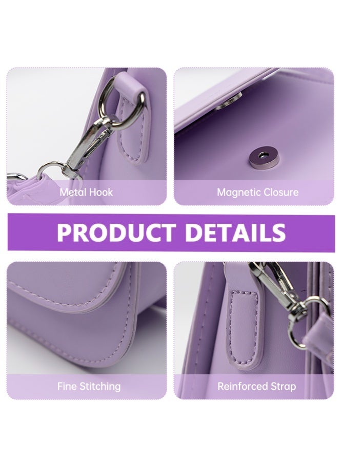 Women's Simple and Fashionable Shoulder Bag, Ladies PU Leather Crossbody Bag Sling Bag Side Bag Carry Bag, Portable Mobile Phone Bag Small Bag Satchel Bag Coin Purse for Girls/College Students - Image 5