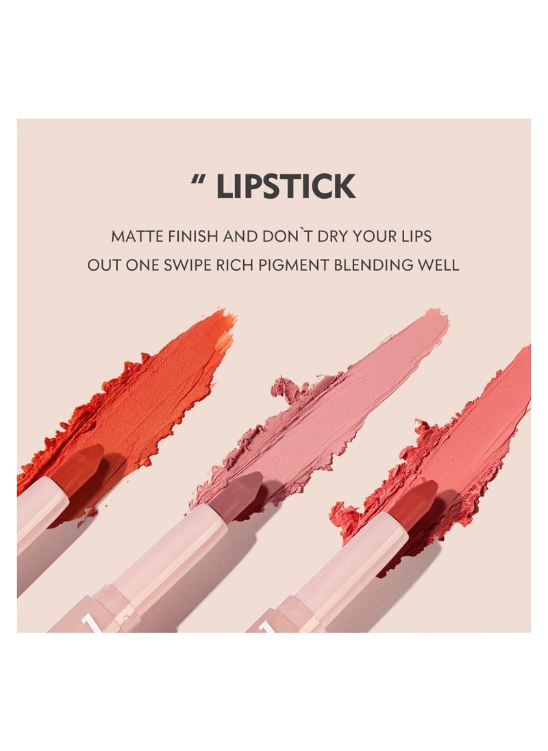 SYOSI - Lip Liner and Lipstick Set 6 Pcs Long Lasting Double Ended Lipstick Set - Image 1