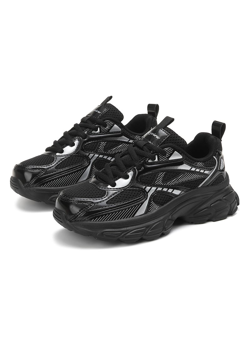 Sky View - Sky View Boys Girls Shoes Kids Sneakers Tennis Running Shoes Lace-up Unisex Lightweight Breathable Walking Shoes High Quality Glossy Material Fashin Sports Shoes For Children's - Image 1