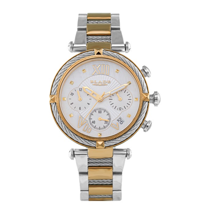 BLADE Paradigm Ivory 3699L2TST SS Case & Band Multifunction Women's Watch