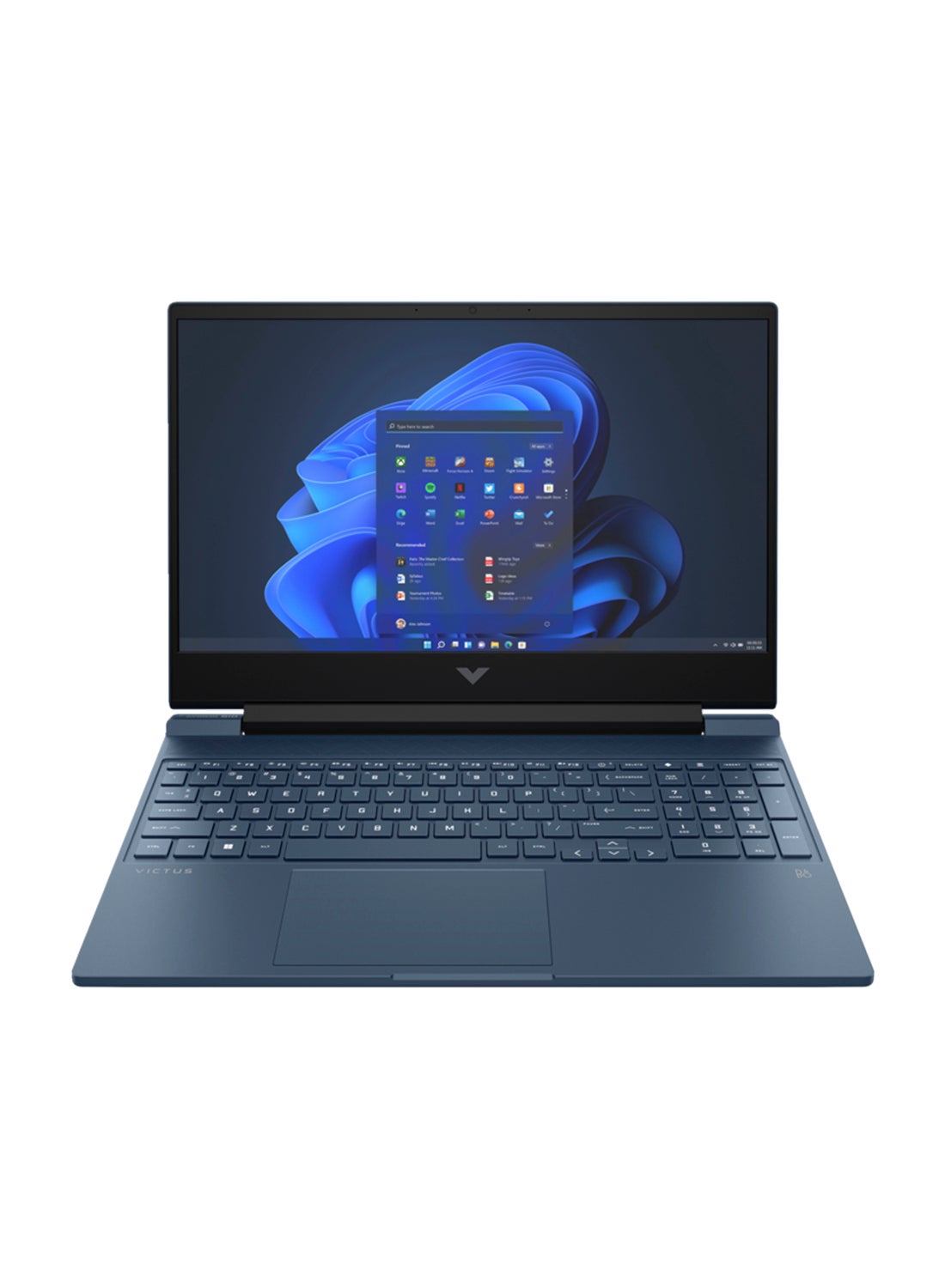 (Upgraded Version) Victus Gaming Laptop With 15.6-inch Display, Core i5-12450H Processor/8GB RAM/512GB SSD/4GB NVIDIA GeForce RTX 2050 Graphics Card/Windows 11 Home/full size BACKLITE numeric keyboard / Blue English Blue