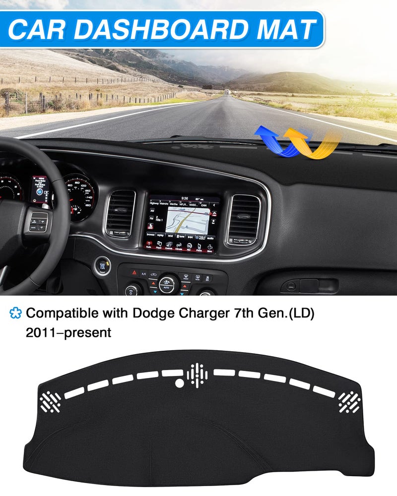 Generic Cartist Dash Cover Custom Fit for Dodge Charger 2011-2023 Dashboard Cover Mat Non-Slip Pad Carpet Anti-Glare  - Image 2