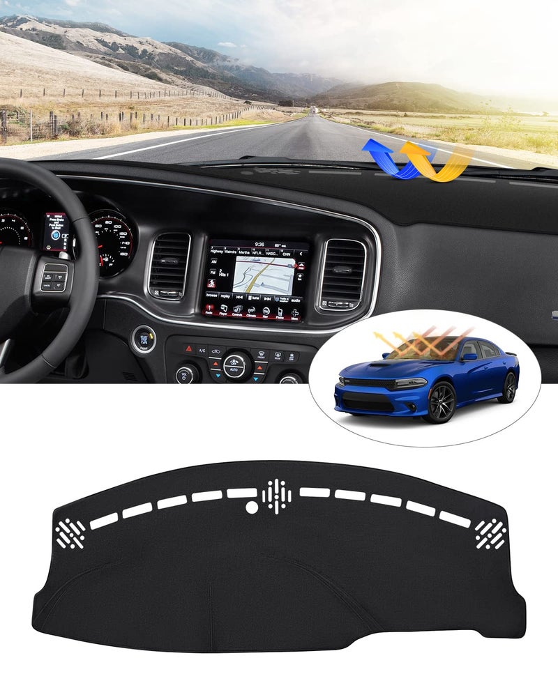 Generic Cartist Dash Cover Custom Fit for Dodge Charger 2011-2023 Dashboard Cover Mat Non-Slip Pad Carpet Anti-Glare  - Image 1
