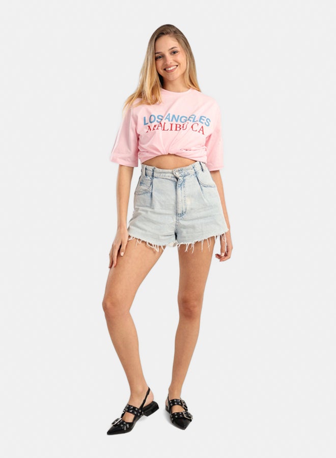 Carina Pink Slip-On T-Shirt - Image 1
