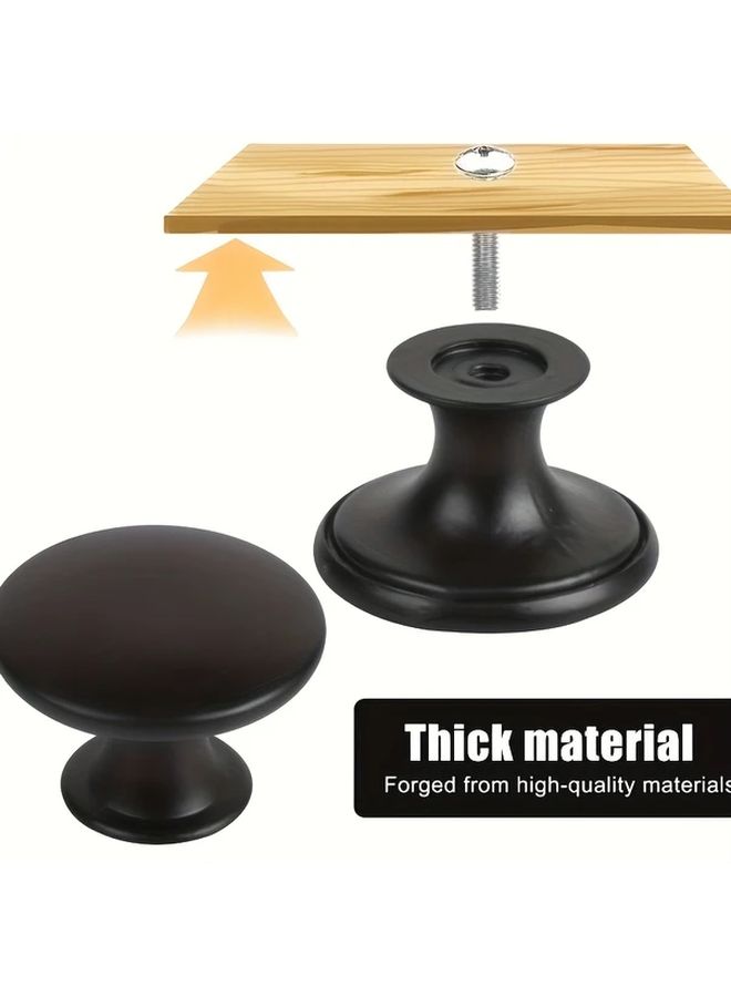 Modern Black Cabinet Handles 8pcs Matte Metal Knobs Easy Install Drawer Hardware - Image 2