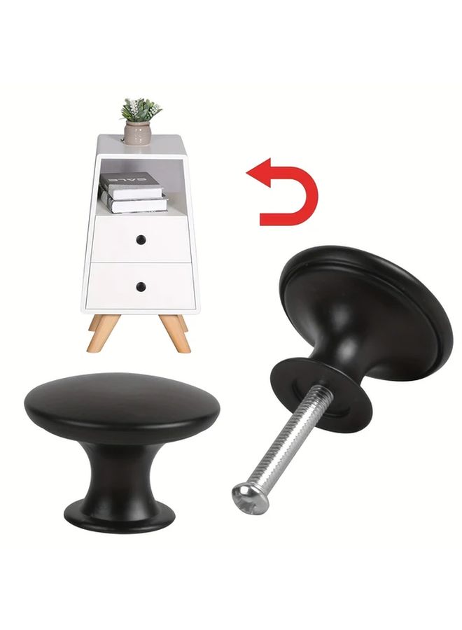 Modern Black Cabinet Handles 8pcs Matte Metal Knobs Easy Install Drawer Hardware - Image 4