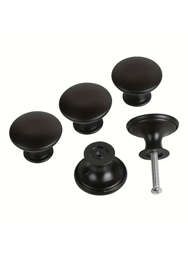 Modern Black Cabinet Handles 8pcs Matte Metal Knobs Easy Install Drawer Hardware - Image 1