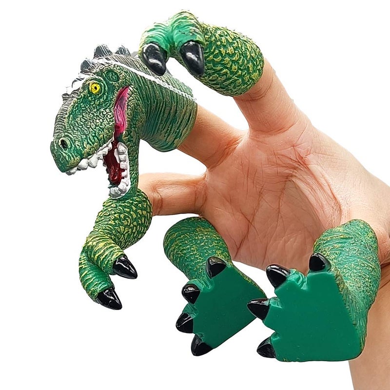 AQKILO Dinosaur Finger Puppet Set, Animals Puppet Show Theater Props, Novelty Toys Weird Stuff Gifts - Image 3