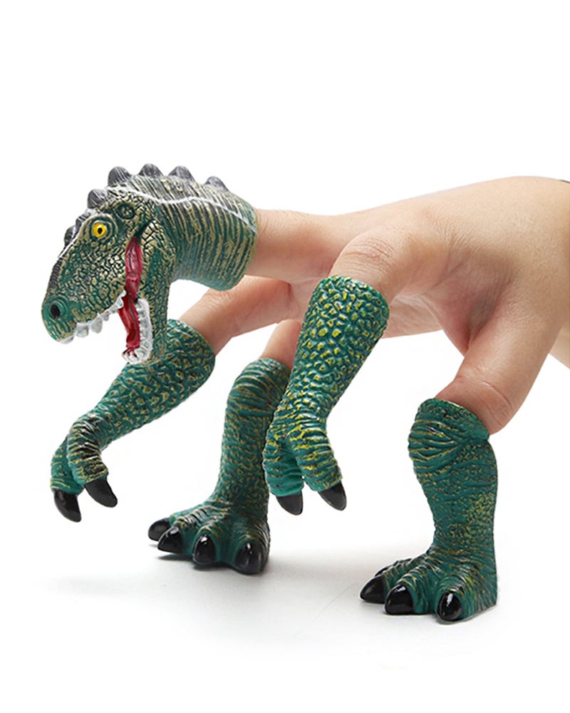 AQKILO Dinosaur Finger Puppet Set, Animals Puppet Show Theater Props, Novelty Toys Weird Stuff Gifts - Image 1