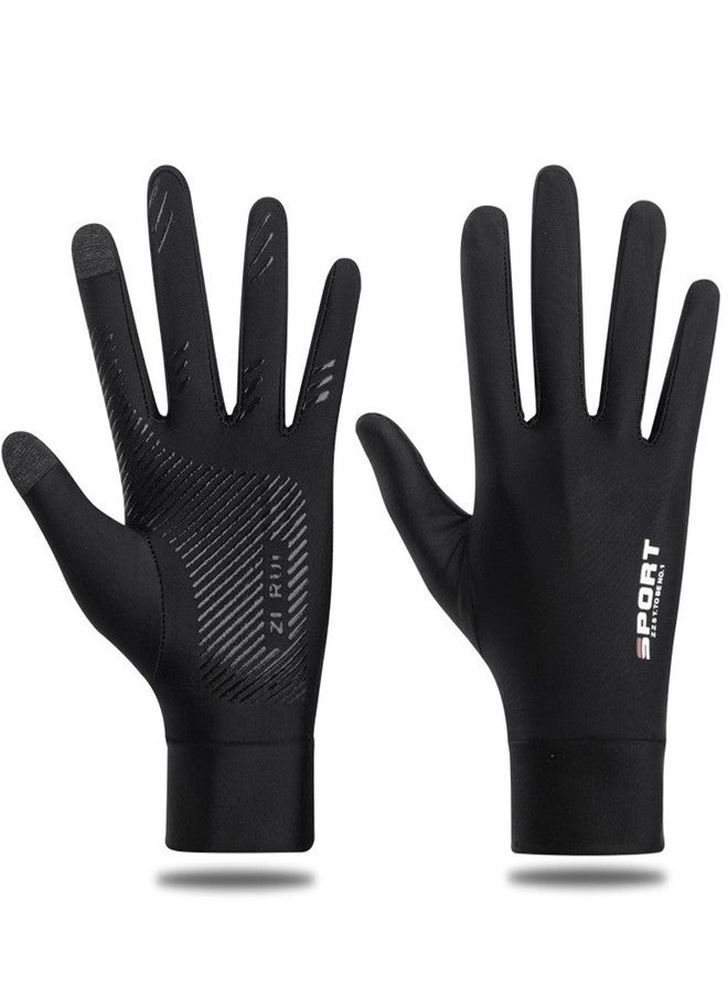 NUDFSY 2PCS Black Sun Protection Gloves - Women's Riding Gloves for Bike, UV Protection Summer Cooling - Image 1