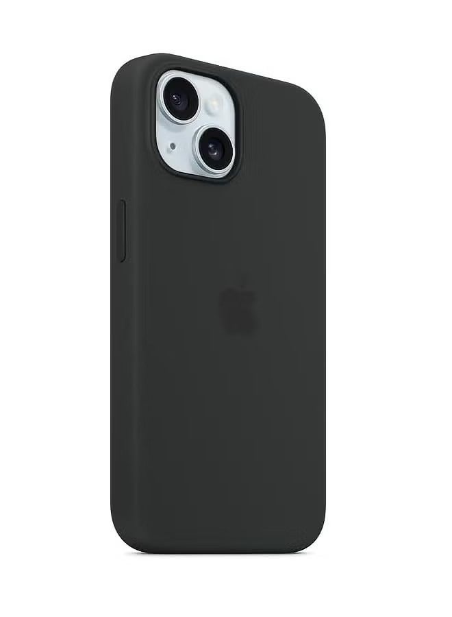 Ocean iPhone 15(6.1-inch) Silicone Case, Liquid Gel Soft Ultra-Thin Shock-Resistant Rear Cover, Full Body Protection, Easy to Remove, iPhone 15,Black - Image 3
