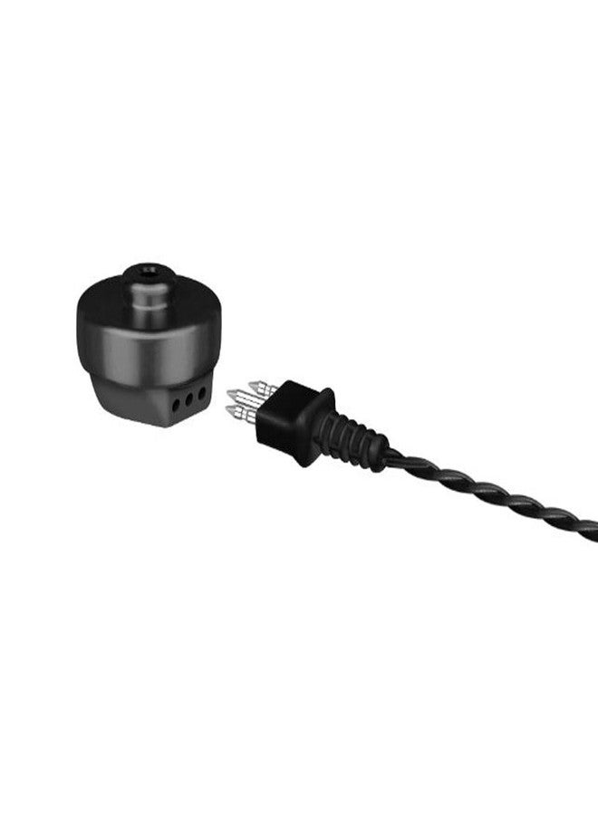 FCS 3 Pin Single Audio Receiver and 3 Pin Single Cable/Cord Set for Novax Maximus (PSAP) Pocket hearing Aid (Color-Black) (3 Pin Single set) - Image 3