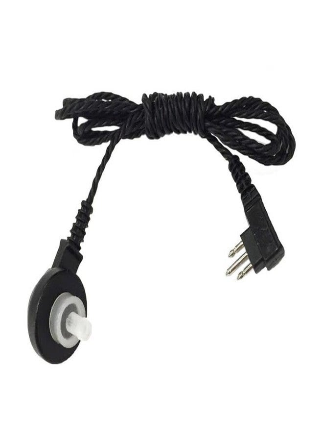 FCS 3 Pin Single Audio Receiver and 3 Pin Single Cable/Cord Set for Novax Maximus (PSAP) Pocket hearing Aid (Color-Black) (3 Pin Single set) - Image 1