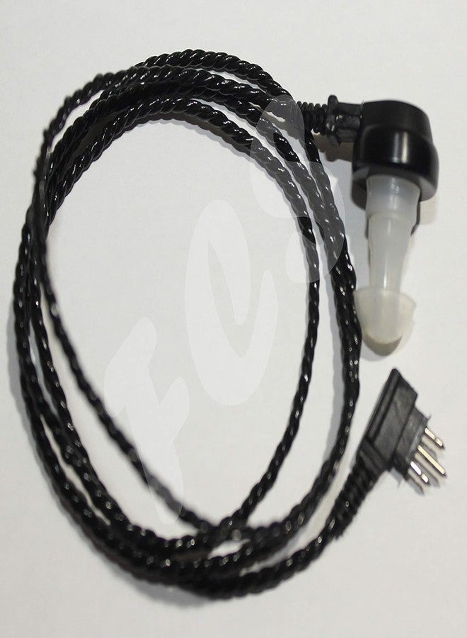 FCS 3 Pin Single Audio Receiver and 3 Pin Single Cable/Cord Set for Novax Maximus (PSAP) Pocket hearing Aid (Color-Black) (3 Pin Single set) - Image 2