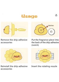 SYOSI SYOSI Car Air Vent Clip, Car Air Freshener Lovely Car Air Vent Air Freshener Clip Car Air Vent Decor Yellow Duck Automotive Interior Car Air Fresheners Vent Clip  - Image 5