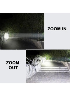RENMAX RENMAX Bright Beam Focus Zoom Torch Rainproof Rechargeable 2000mAh Liion Battery Annodised Metal Body 1 Pc 15 CM Silver 800 Lumen 4Modes Zoom Removable Battery  - Image 5