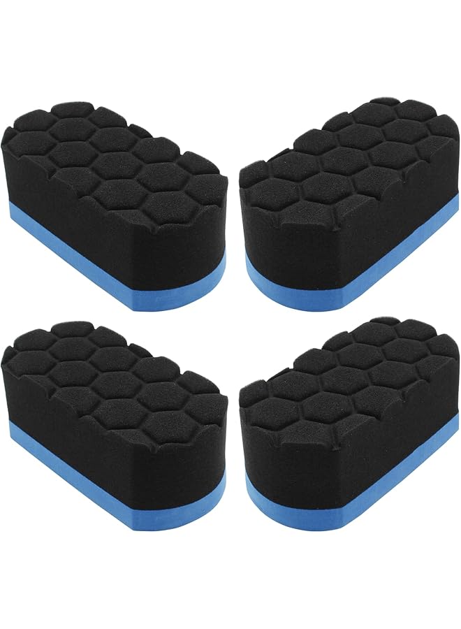 Tazweeq 4Pcs Tire Shine Dressing Applicator Pad, Washable Tire Shine Sponge Car Detailing Foam Sponge, Tire Polish Applicator For Tire Shine, Tire Gel, Tire Wet, Tire Balm - Image 1