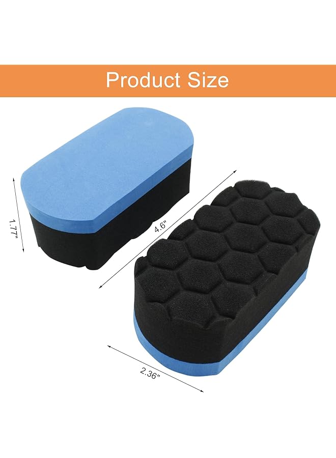 Tazweeq 4Pcs Tire Shine Dressing Applicator Pad, Washable Tire Shine Sponge Car Detailing Foam Sponge, Tire Polish Applicator For Tire Shine, Tire Gel, Tire Wet, Tire Balm - Image 3