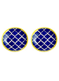 Caffeine Caffeine Ceramic Handmade Blue Umrao Combo Dinner Set (Set of 13 pcs)  - Image 5