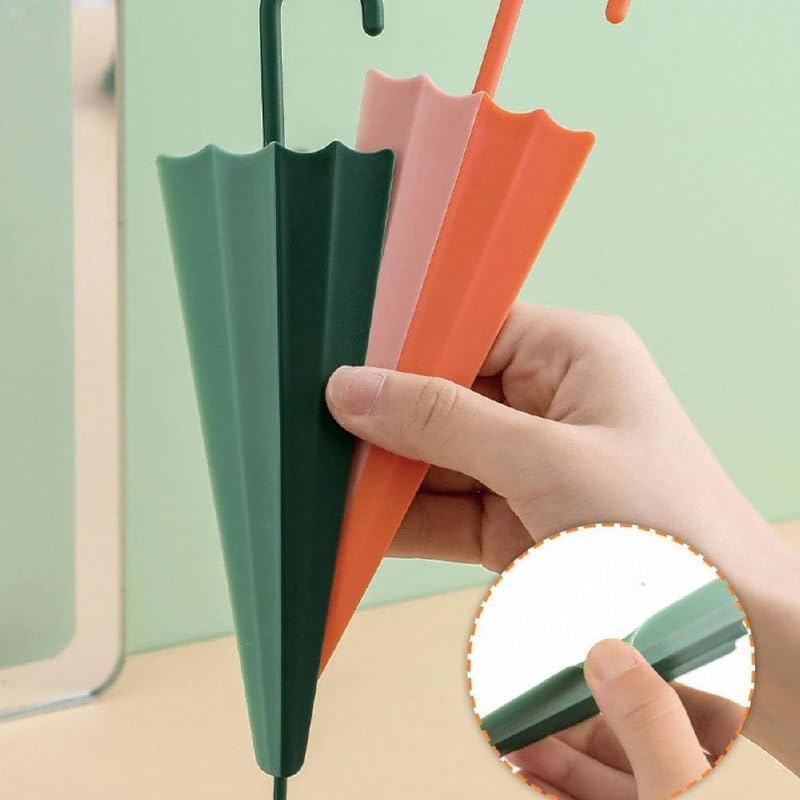 Primwand Mini UmbrellaShaped Glass Wiper 2in1 Window Mirror Cleaning Tool with Hook Compact Scraper for Bathroom Sink Countertops More - Image 2