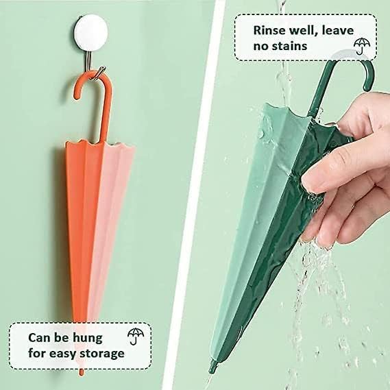 Primwand Mini UmbrellaShaped Glass Wiper 2in1 Window Mirror Cleaning Tool with Hook Compact Scraper for Bathroom Sink Countertops More - Image 5