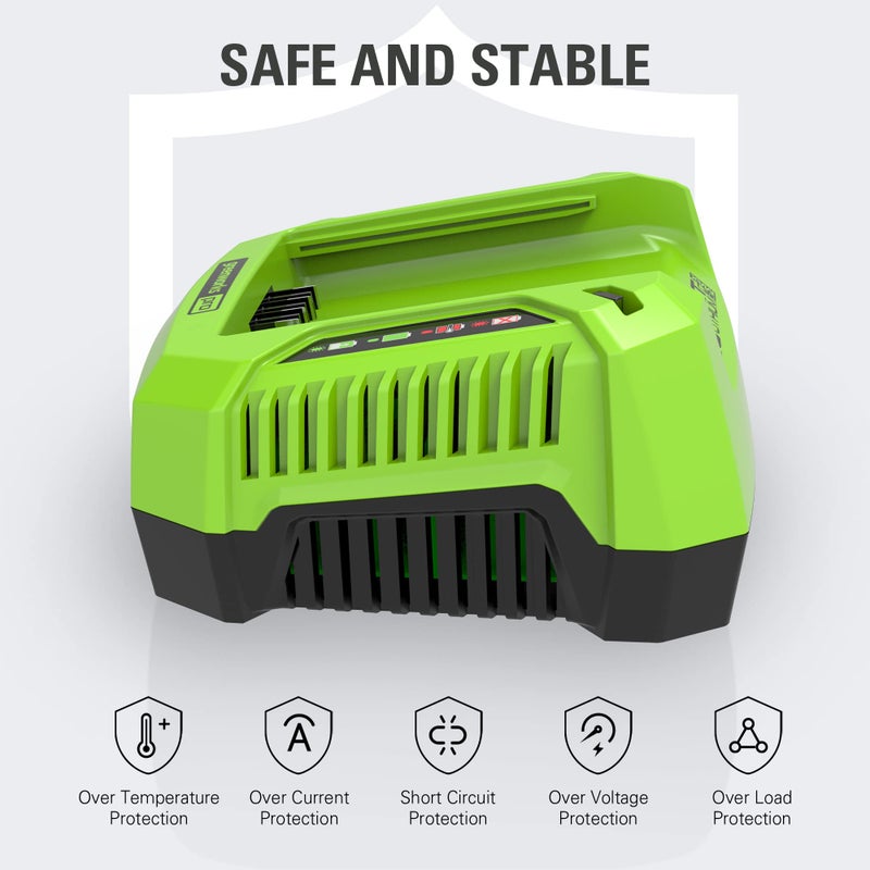 Greenworks Greenworks PRO 80V Lithium Ion Single Port Rapid Battery Charger GCH8040  - Image 5