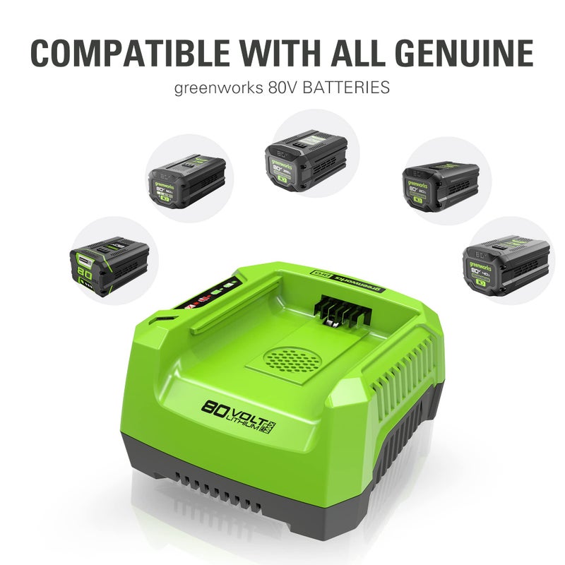 Greenworks Greenworks PRO 80V Lithium Ion Single Port Rapid Battery Charger GCH8040  - Image 2