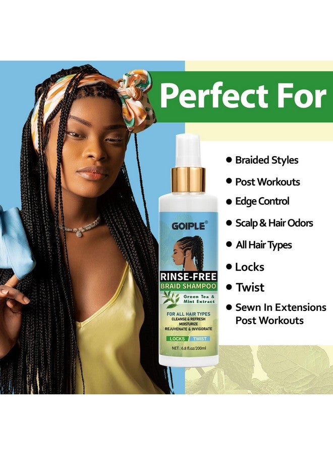 Goiple No-Water Braid Shampoo for Locs, Twists, Weaves - Rinse-Free, Dreadlock Shampoo for Build-Up, Odor, Itch & Flakes, No Residue, Chemical-Free, 6.8 fl oz - Image 5