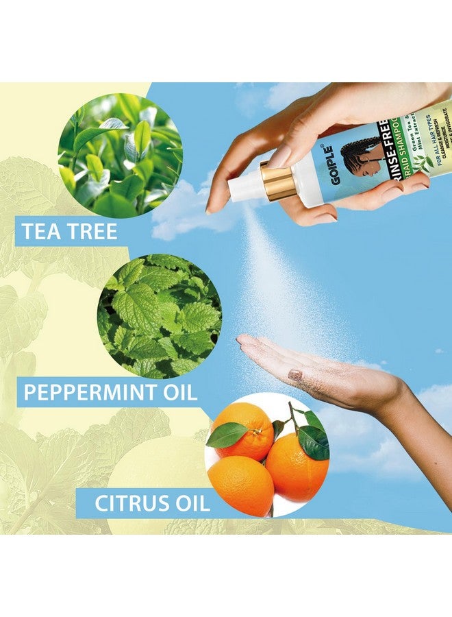 Goiple No-Water Braid Shampoo for Locs, Twists, Weaves - Rinse-Free, Dreadlock Shampoo for Build-Up, Odor, Itch & Flakes, No Residue, Chemical-Free, 6.8 fl oz - Image 2