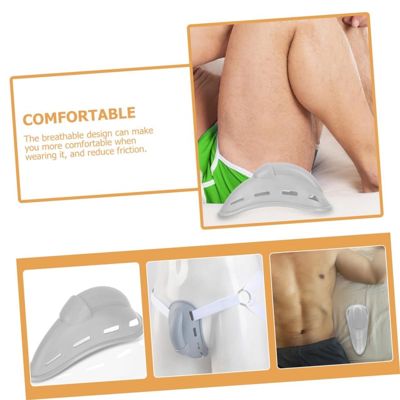 Artibetter Professional Protective Groin Cup Breathable Gray One Size Reusable Sports Impact Guard For Boxing MMA Training - Image 4