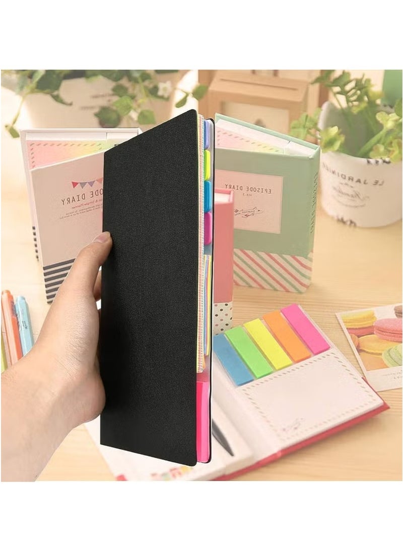 Generic Portable Sticky Notes Set with PU Cover – 6 Sizes All-in-One Memo Organizer  - Image 4