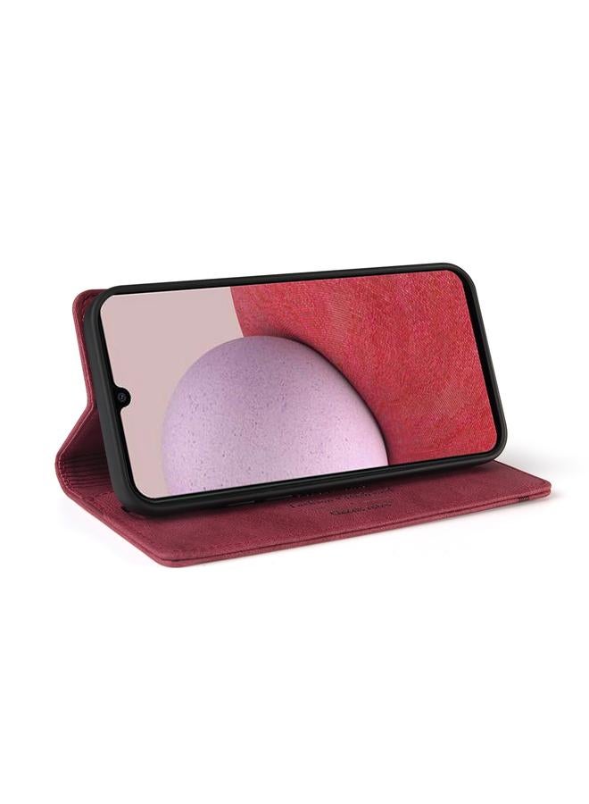 S-TOP Case For Samsung Galaxy A14 4G / 5G Skin Feel Anti-theft Brush Horizontal Flip Leather Case with Holder - Image 5