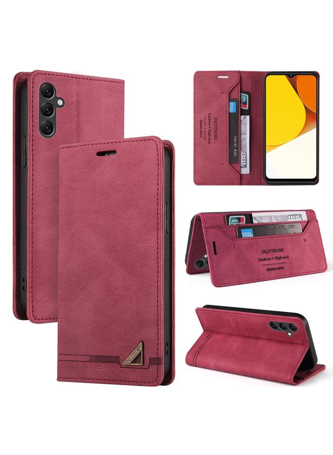 S-TOP Case For Samsung Galaxy A14 4G / 5G Skin Feel Anti-theft Brush Horizontal Flip Leather Case with Holder - Image 1