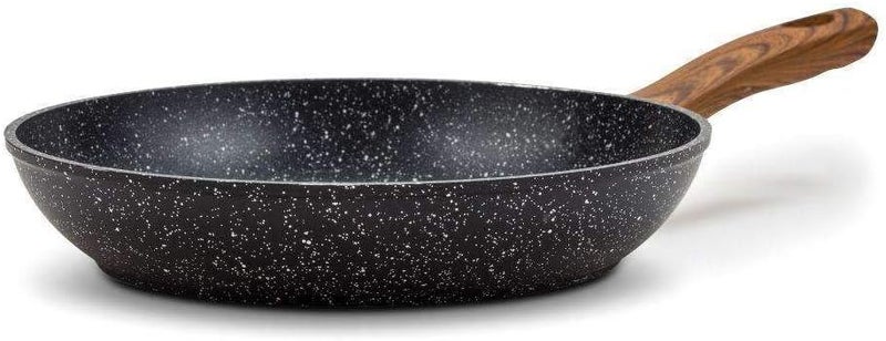 NAVA Nature Non Stick Frying Pan, Aluminium Cooking Pan with Scratch Resistant Stone Coating and Heat Proof Handle, PFOA Free, Induction Compatible, 28cm Size - Image 3