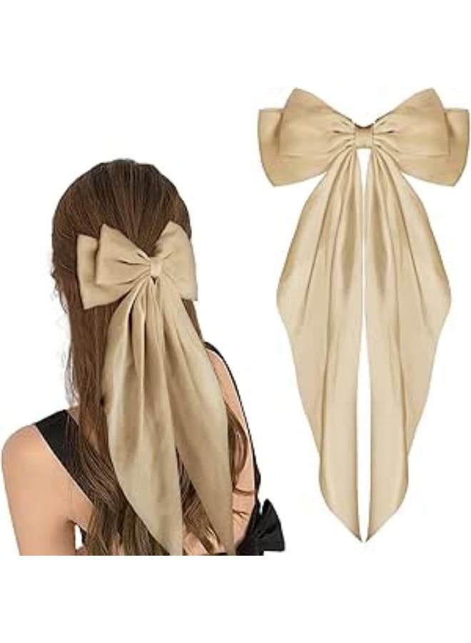 مشابك شعر كبيرة، شريط أبيض، أقواس شعر للفتيات، مشابك شعر التمساح، مشابك شعر على شكل فيونكة، مشابك شعر على شكل فيونكة للفتيات، مشابك شعر، إكسسوارات للشعر لعيد الميلاد وعيد الميلاد