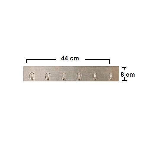 Niralasa Niralasa Plastic Self Adhesive Wall Mounted 6 Strip Hook, Bathroom Towel Rail/Utensil Rack Kitchen Hanger - Image 4