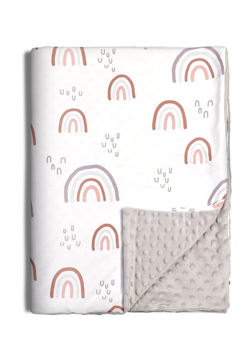 Baby Blanket for Boys Girls, Soft Warm Plush Baby Blanket with Dotted Backing, Newborn Double Layer Receiving Blanket for Stroller Crib - Image 1