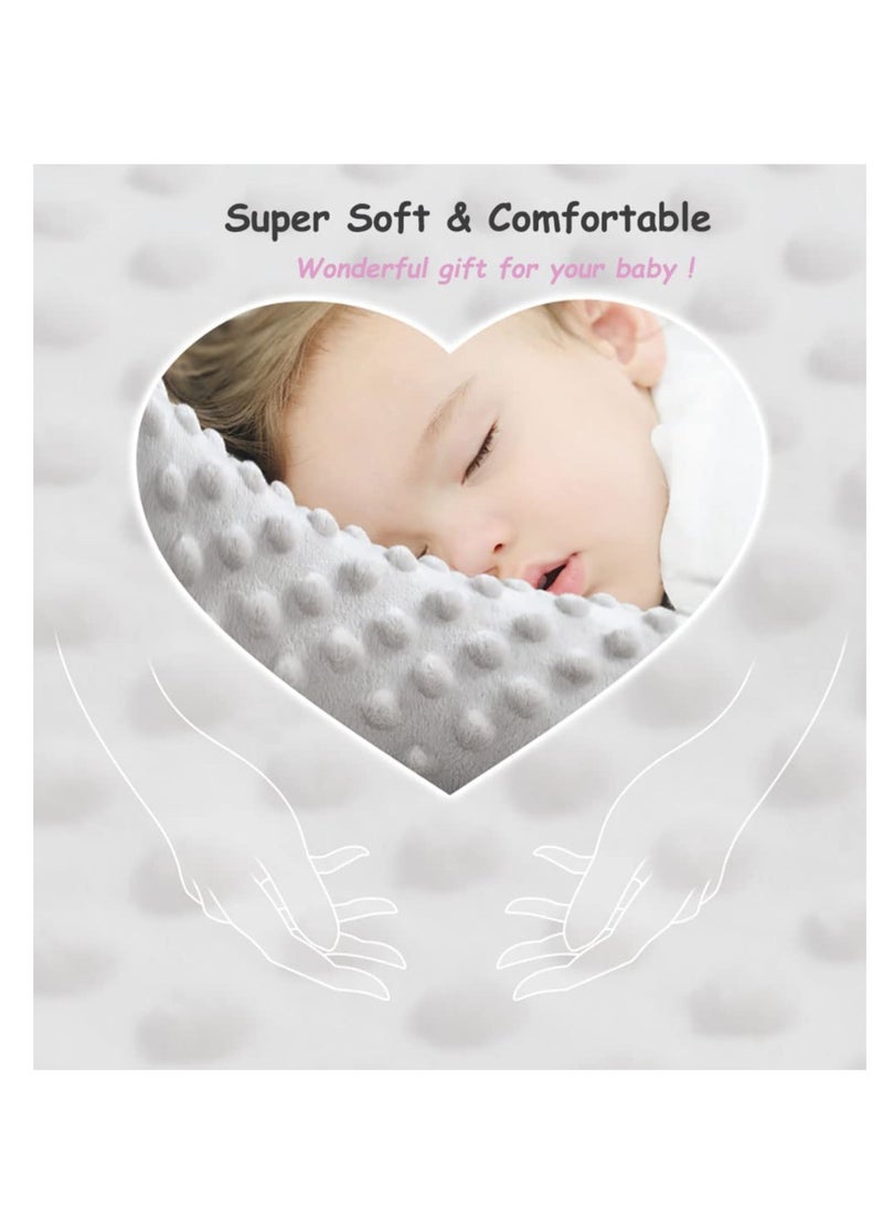 Baby Blanket for Boys Girls, Soft Warm Plush Baby Blanket with Dotted Backing, Newborn Double Layer Receiving Blanket for Stroller Crib - Image 4