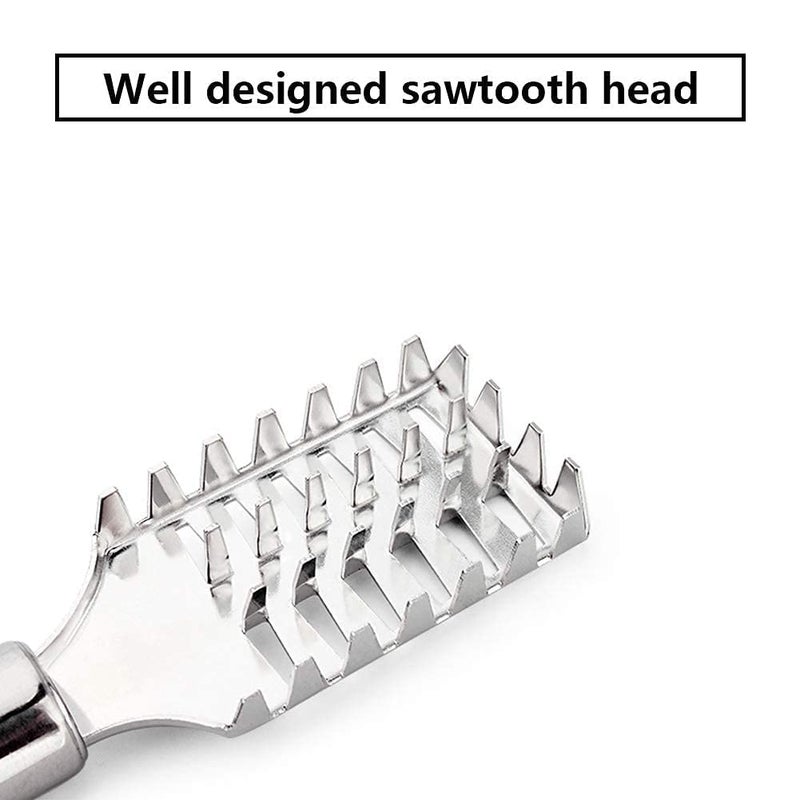 NURIOR NURIOR Fish Scale Scraper Fish Scaler Sawtooth Scale Descaler Scraper Cleaner Fish Scales Brush Shaver Remover Scale Knife Peeler Skin Peeler Fish Tools (Pack of 3) - Image 4