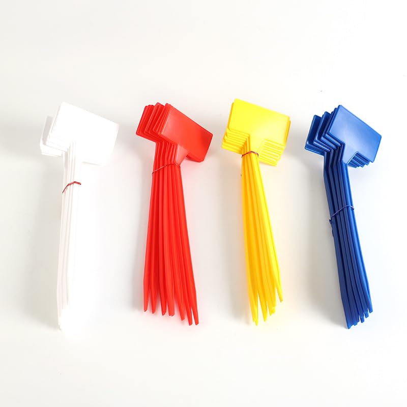GREWERY 50 Pieces Plant Tags Name Stick with Long Spike, Inclined Writing Surface for Better Reading, Polypropylene Plastic, UV Stabilized, Weather Resistant (Yellow, 30 cm) - Image 4
