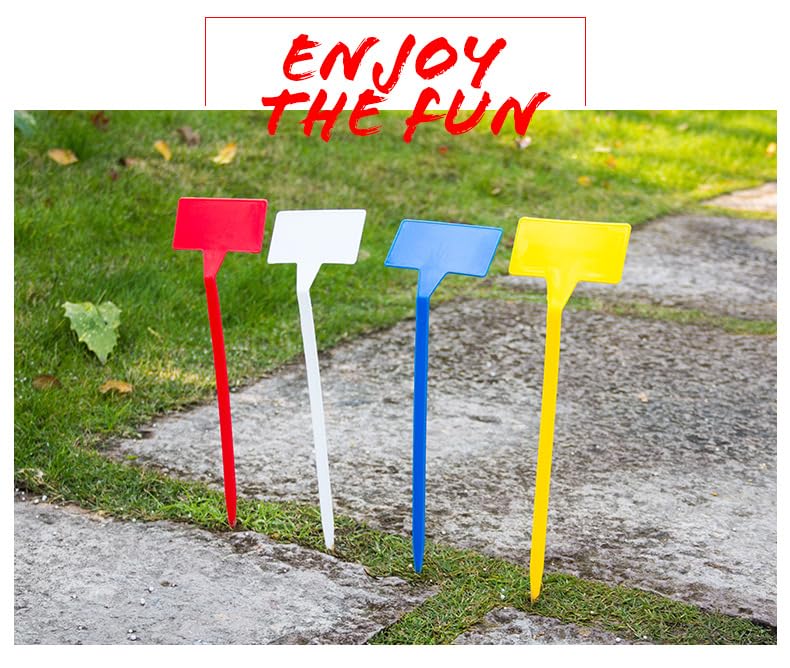 GREWERY 50 Pieces Plant Tags Name Stick with Long Spike, Inclined Writing Surface for Better Reading, Polypropylene Plastic, UV Stabilized, Weather Resistant (Yellow, 30 cm) - Image 1