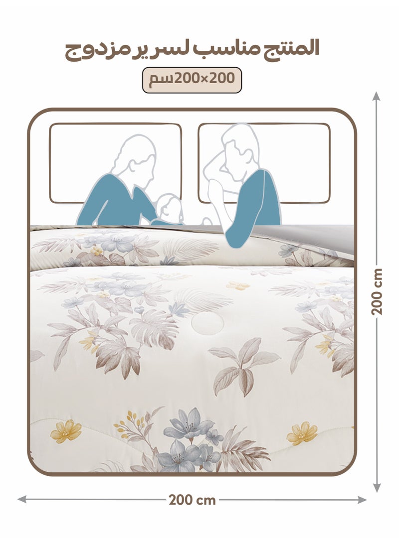 Doona Bedding Comforter Set - 6 Pcs Fits 200 x 200 cm King Size Bed -Printed Bedding Set-All Season- Brushed Microfiber. - Image 3