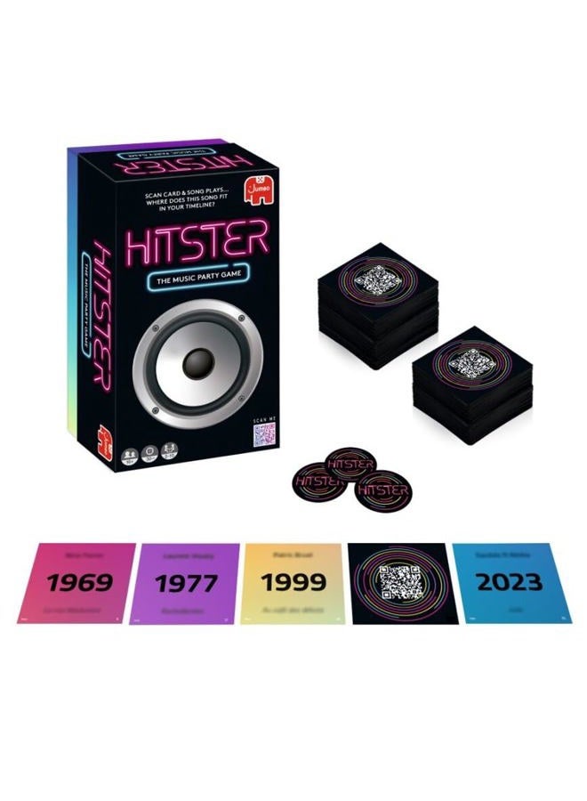 jumbo Hitster - The Music Party Board Game, Card Fun Quiz 2-10 Players 300 Plus Iconic Hits Great For Adult And Family Game Nights (Us Edition) - Image 3