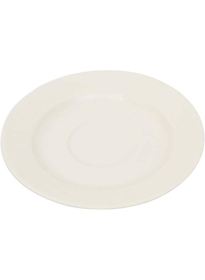 Shallow Porcelain Tea Cup And Saucer, White, 220ml - Image 3