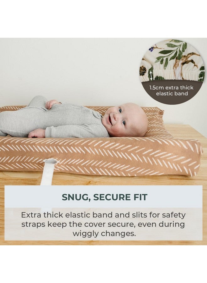 Pobibaby - 2 Pack Premium Changing Pad Cover - Ultra-Soft Cotton Blend, Stylish Woodland Pattern, Safe and Snug for Baby (Wildlife) - Image 3