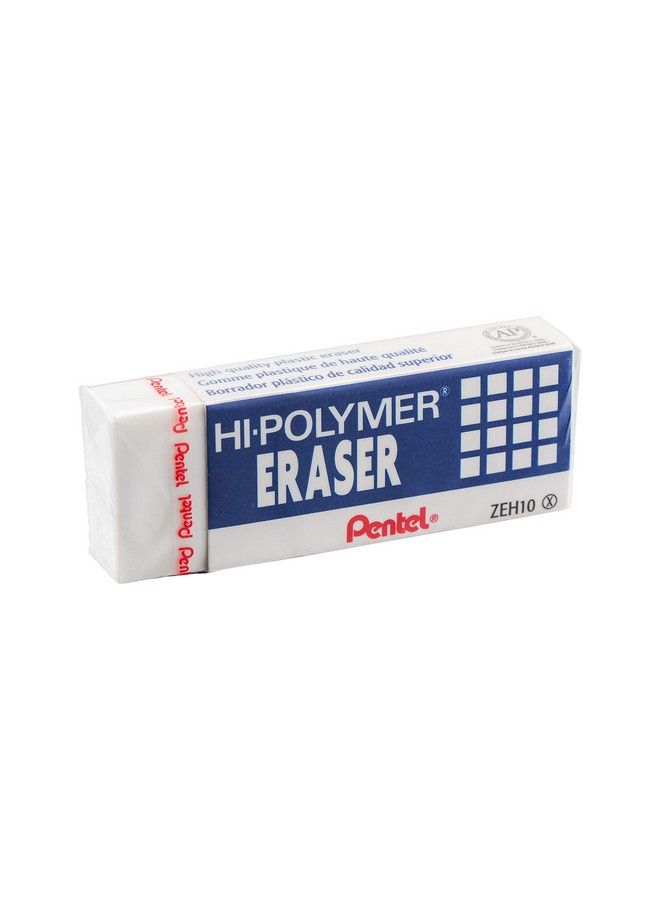 Pentel Hipolymer Erasers White Pack Of 4 - Image 3